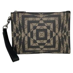 Gucci GG Kaleido Clutch Bag 411768 Beige Black